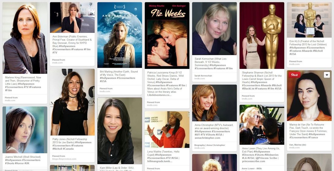 Pinterest Boards –  Discover Hundreds of Women Writers, Composers, DP & Directors